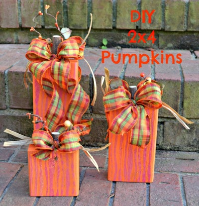 DIY 2x4 Pumpkins