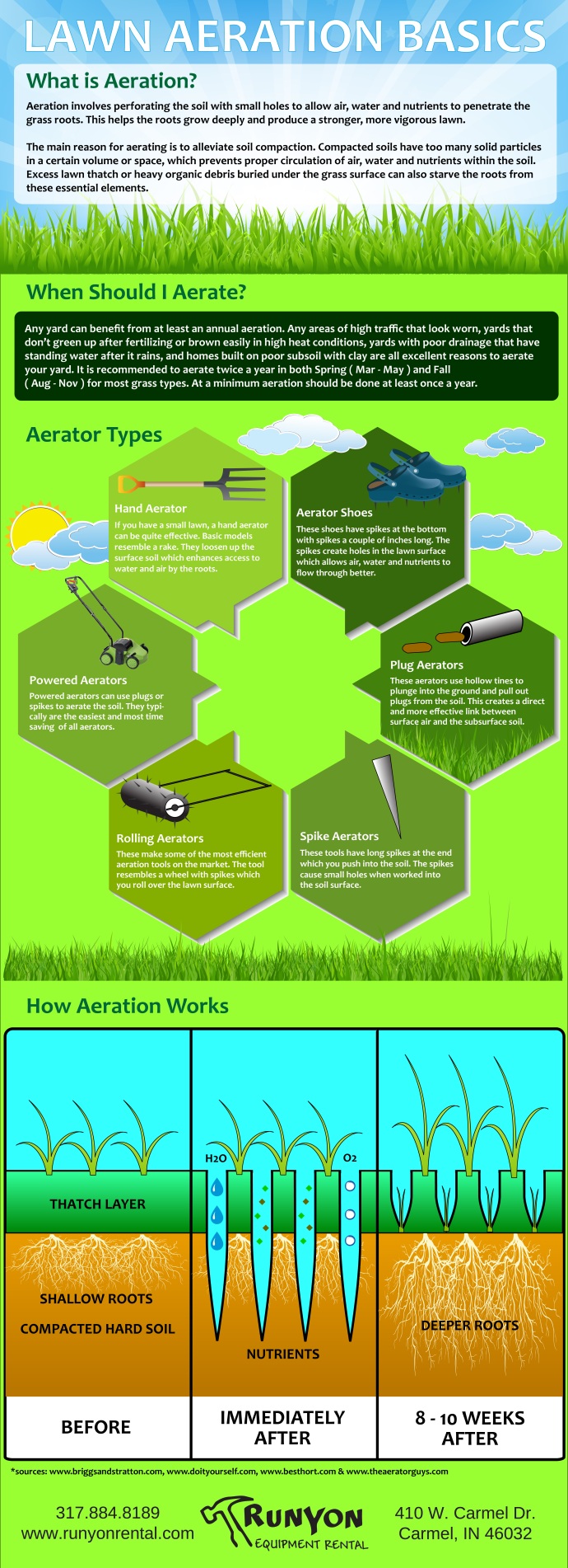 Lawn Aeration Basics Infographic